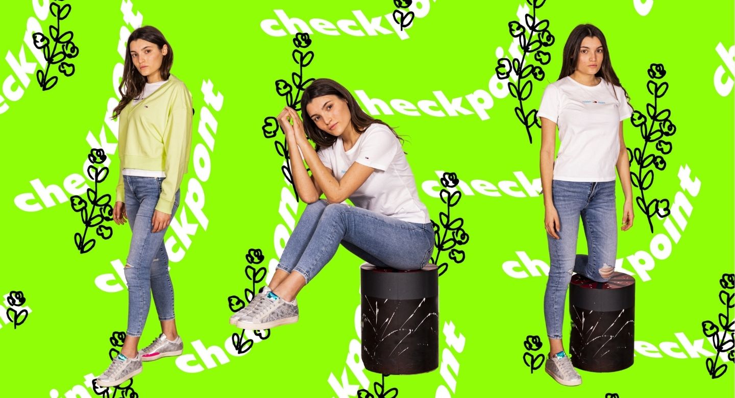 Valentina modella Checkpoint per un giorno, outfit giorno Tommy Hilfigher